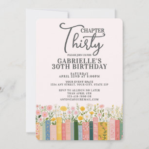 Invitation Chapitre trente Livre de contes floraux 30e annive