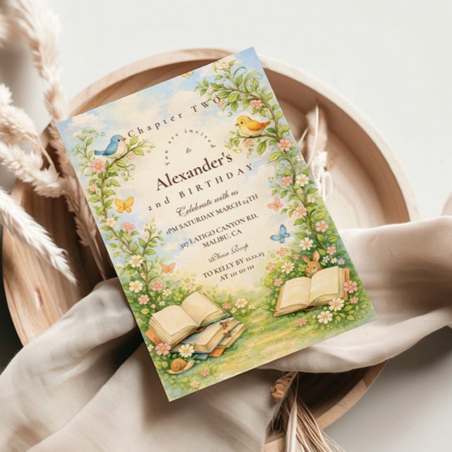 Invitation Chapter Two Woodland Story Birthday (Créateur téléchargé)