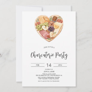 Invitation Charcuterie, Mariage, Saint-Valentin