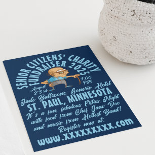 Invitation Charité des seniors à la mode rétro