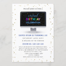 Charm Boy Colorful Virtual Birthday Celebration