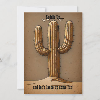 Invitation Charmant Cactus Vintage