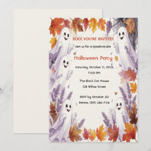 Invitation charmante pour l'automne et Halloween a