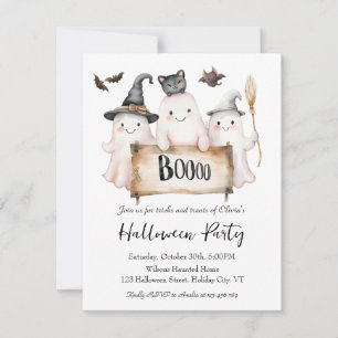 Invitation charmante pour une fête d'Halloween ave