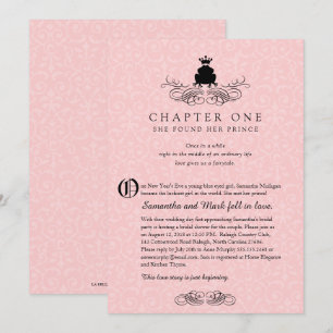 Invitation Charme du livre d'histoire Fête des mariées