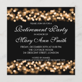 Invitation Charme élégant de Hollywood d'or de partie de