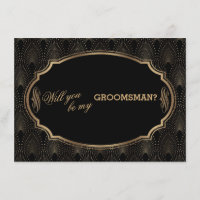 Charme Great Gatsby Art Déco Mariage GROOMSMAN