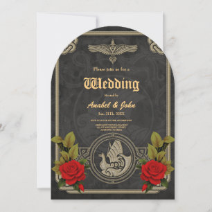 Invitation Charme mystique viking avec des noeuds celtiques é