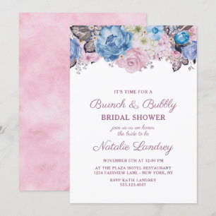 Invitation Charme parisien Chic Brunch & Bubbly Fête des mari