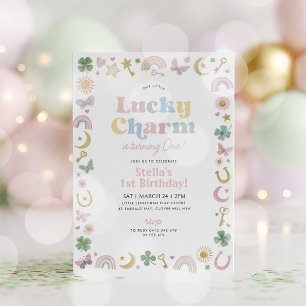 Invitation Charme Porte-Bonheur 1er Anniversaire St Patrick's
