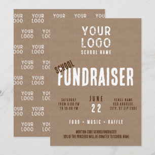 Invitation Charme rustique Business Logo Campagne de financem