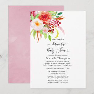 Invitation Charme rustique chic vintage douche de passage