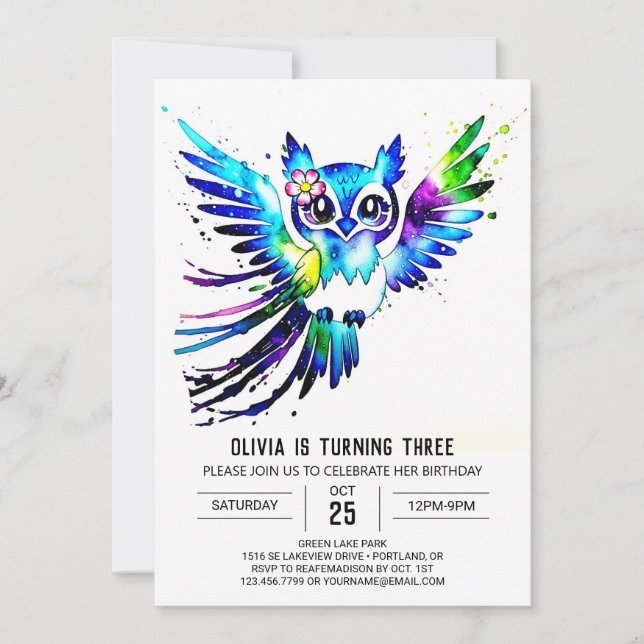 Invitation Charming Charming Digital Owthday (Devant)