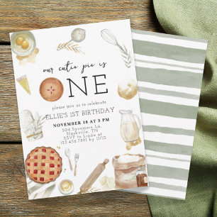 Invitation Charming Cutie Pie Premier anniversaire
