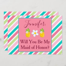 Charming Maid of Honor Proposition
