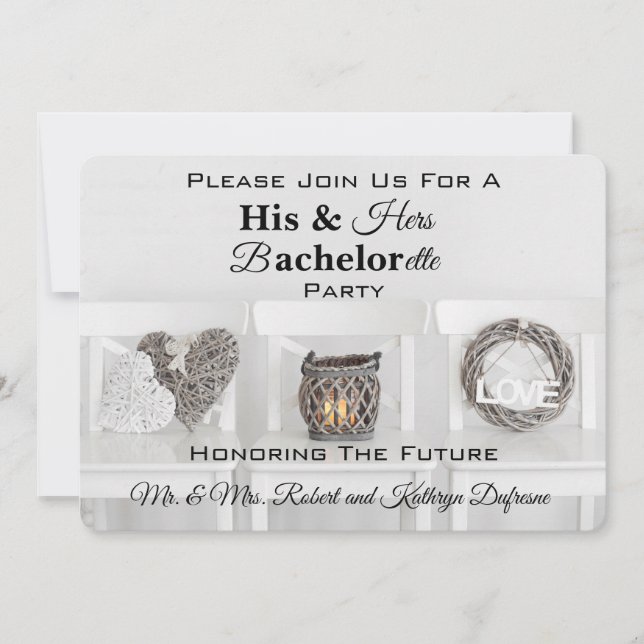 Invitation Charming Son & Ses Bachelor / Bachelorette (Devant)