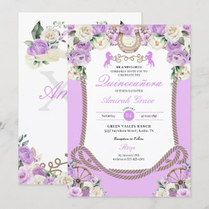 Invitation Charro charro cowgirl Quinceañera