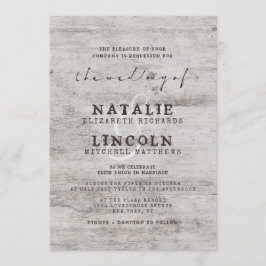 Invitation Chartreuse sculptée Mariage de bouleau rustique