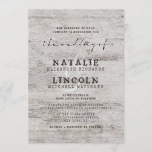Invitation Chartreuse sculptée Mariage de bouleau rustique