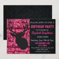 Chasse au Camo rose Sweet sixteen Anniversaire