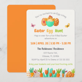 Invitation Chasse aux oeufs de Pâques