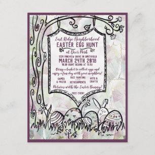 Invitation Chasse aux oeufs de Pâques