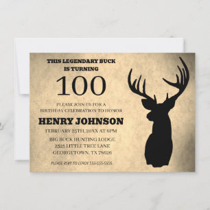 Invitation Chasse Buck légendaire 100e anniversaire 