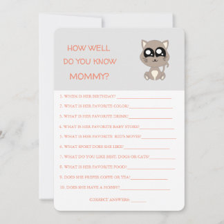 Invitation Chat baby shower, Connais-Tu Bien Maman ?