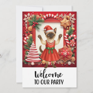 Invitation Chat Bienvenue à Noël