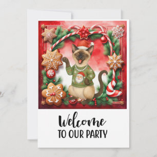 Invitation Chat Bienvenue à Noël
