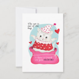 Invitation Chat blanc Petite Valentine Vintage traditionnelle