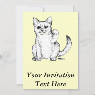 Invitation Chat Chaton Maneki Neko qui Invite