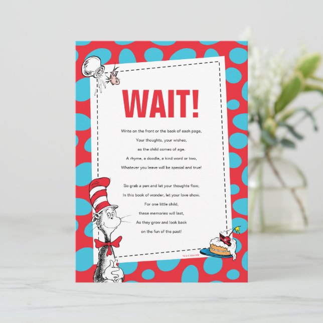 Invitation Chat dans le livre Casquette Guest Book Party Sign (Debout devant)