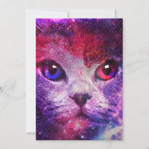 Invitation Chat de la galaxie violette