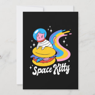 Invitation Chat de l'espace astronaute