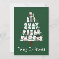 Chat de Noël Arbre Drôle Drôle