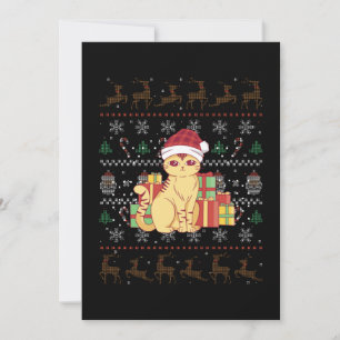 Invitation Chat de Noël Cadeau de Noël Laid