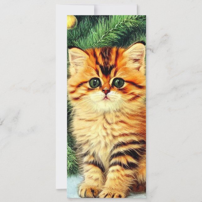 Invitation Chat de Noël Vintage (Devant)