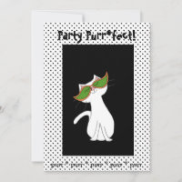 Chat Kitty Blanc noir Halloween