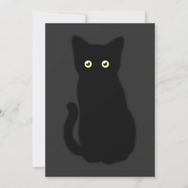 Invitation Chat noir, chaton mignon, plaisir spottaculaire