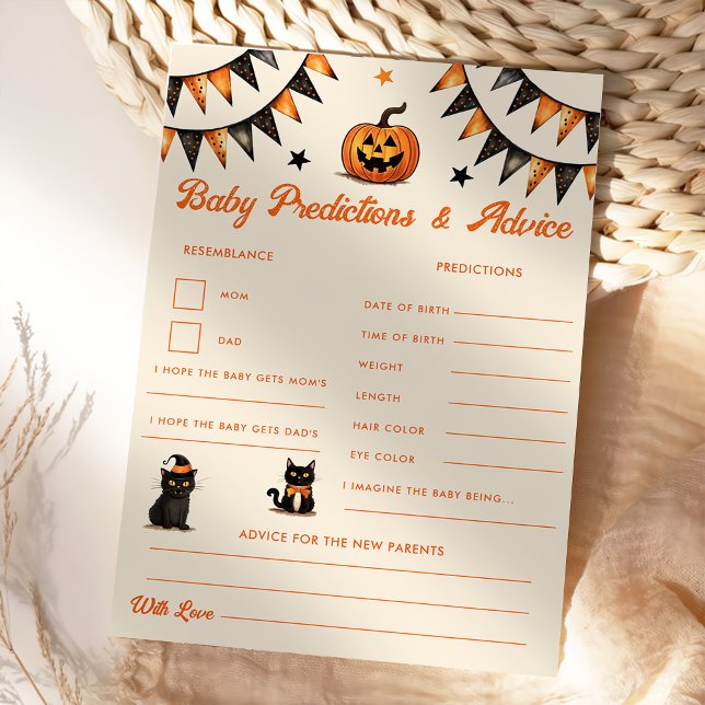 Invitation Chat noir Halloween Baby Predictions & Conseils Ca (Créateur téléchargé)