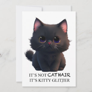 Invitation Chat noir moelleux