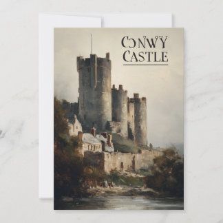 Invitation Château de Conwy Pays de Galles Impression de pein