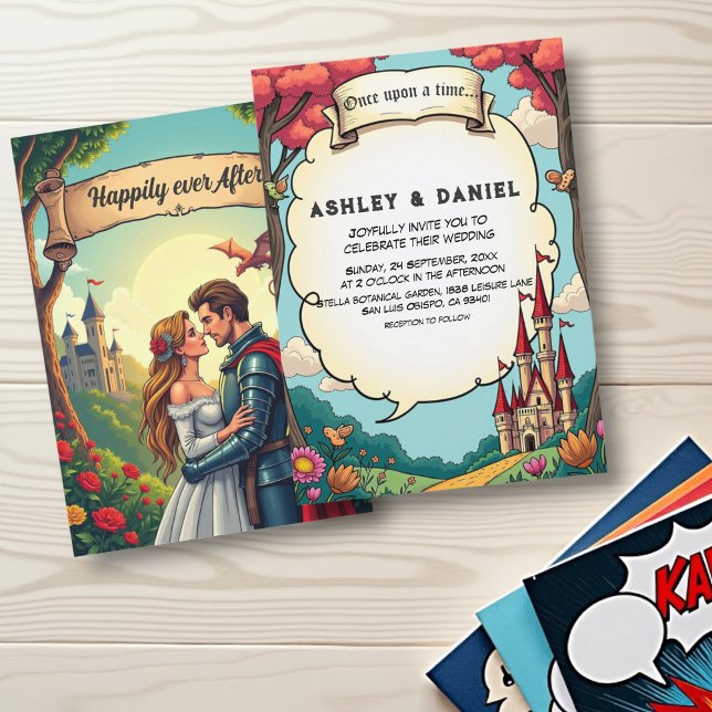 Invitation Château de forêt enchantée Fairytale Mariage (Créateur téléchargé)