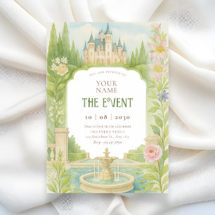 Invitation Château de jardin esthétique