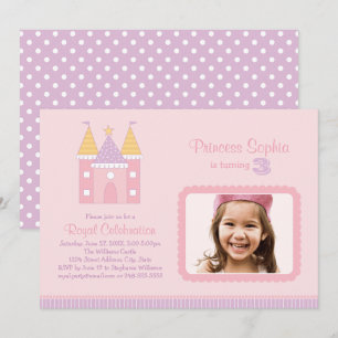 Invitation Château de la Princesse Royale Photo Filles Annive