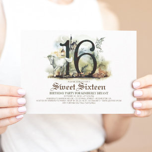 Invitation Château de Princesse 16e anniversaire Sweet sixtee