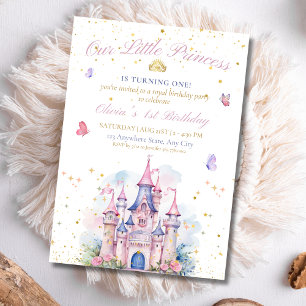 Invitation Château de Princesse Anniversaire, Princesse de Co