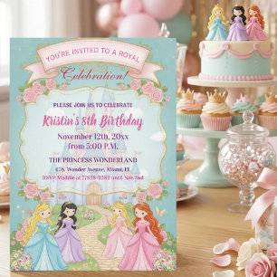Invitation Château de Princesse Fête d'anniversaire Royale 8