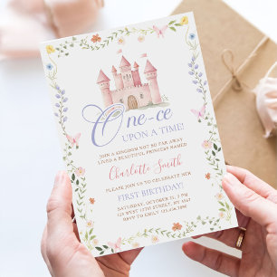 Invitation Château de Princesse Il était une Fois 1er Anniver